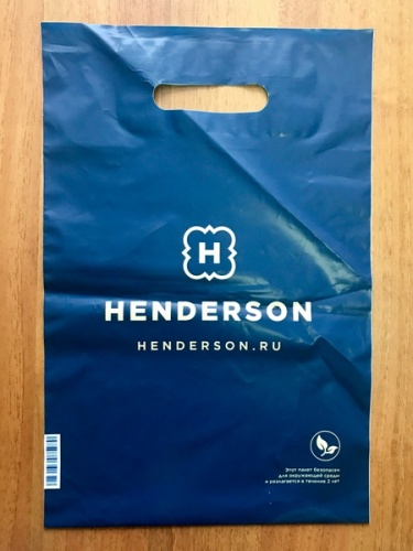 Пакет ПВД «Henderson» с вырубной ручкой и донной складкой