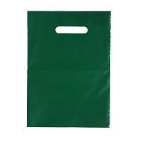 Зеленый ПВД пакет 22*34 см с вырубной ручкой